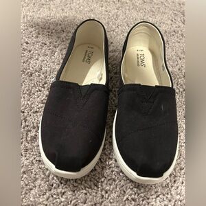 TOMS Black Slip-On Shoes
